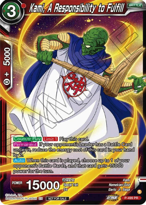 Kami, A Responsibility to Fulfill (Zenkai Series Tournament Pack Vol.4) (P-499) [Tournament Promotion Cards] - for just $0.10! 