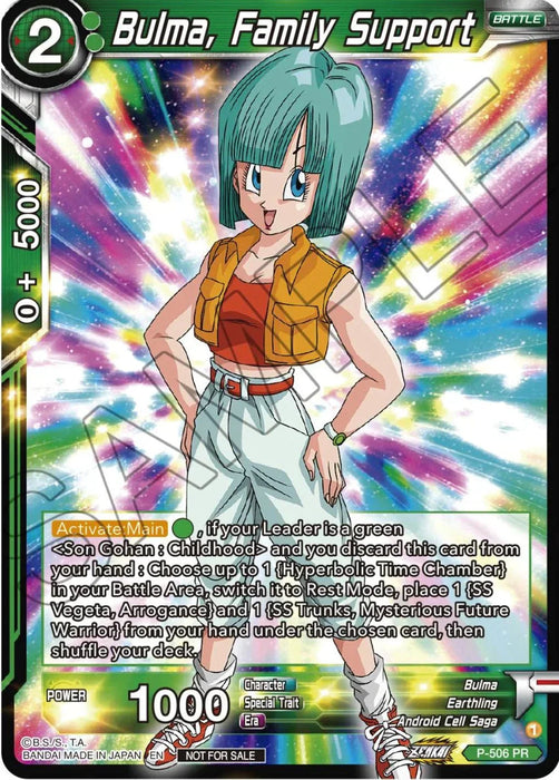 Bulma, Family Support (Zenkai Series Tournament Pack Vol.4) (P-506) [Tournament Promotion Cards] - for just $0.10! 