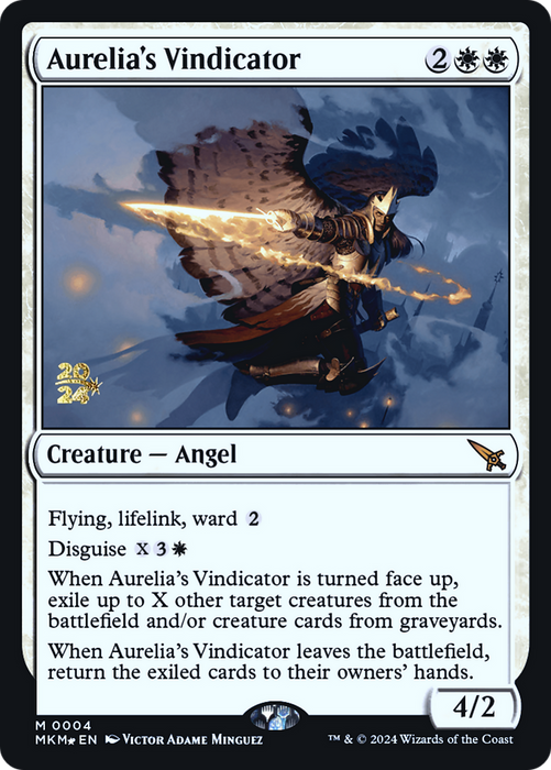 Aurelia's Vindicator (PRE-004) - Murders at Karlov Manor Promos Foil - for just $0.48! 