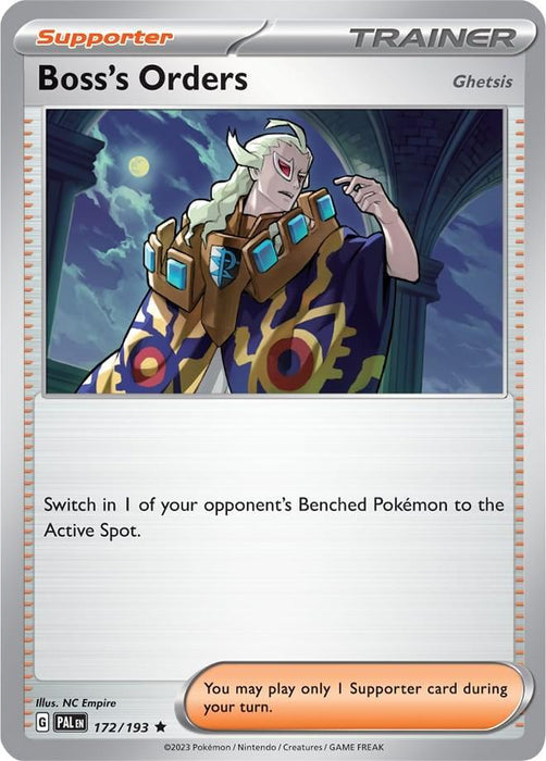 Boss's Orders (172/193) (Theme Deck Exclusive) [Scarlet & Violet: Paldea Evolved] - for just $0.15! 