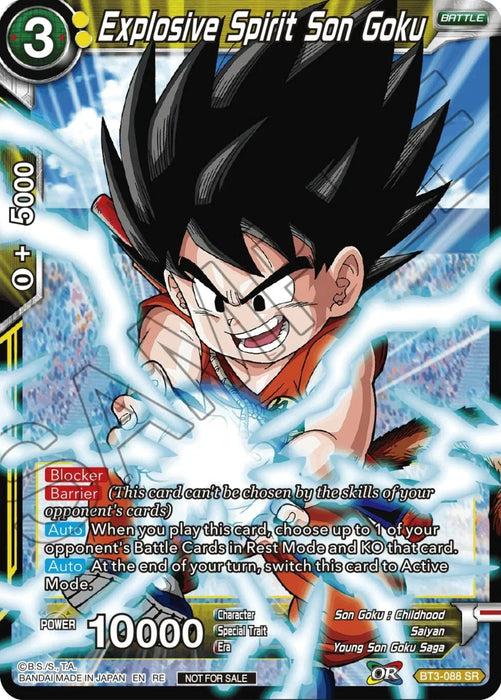 Explosive Spirit Son Goku (Championship Selection Pack 2023 Vol.2) (Silver Foil) (BT3-088) [Tournament Promotion Cards] - for just $0.25! 