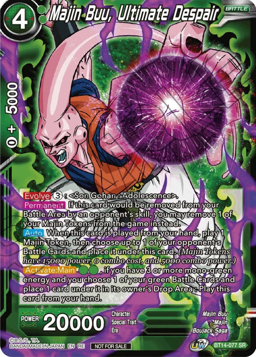 Majin Buu, Ultimate Despair (Championship Selection Pack 2023 Vol.2) (Silver Foil) (BT14-077) [Tournament Promotion Cards] - for just $0.15! 