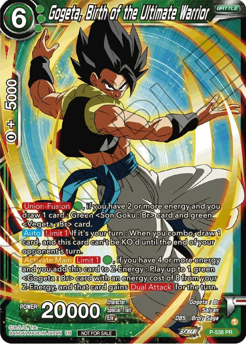 Gogeta, Birth of the Ultimate Warrior (Championship Selection Pack 2023 Vol.2) (Gold-Stamped Silver Foil) (P-538) [Tournament Promotion Cards] - for just $0.40! 