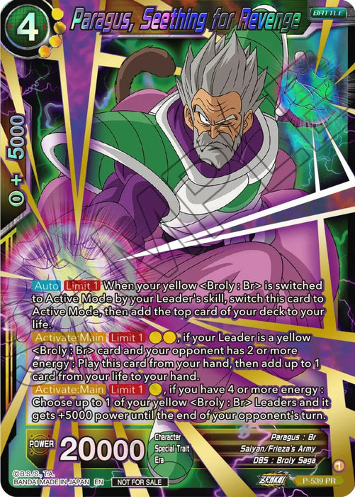 Paragus, Seething for Revenge (Championship Selection Pack 2023 Vol.2) (Gold-Stamped Shatterfoil) (P-539) [Tournament Promotion Cards] - for just $2.40! 