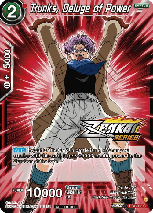 Trunks, Deluge of Power (Event Pack 12) (DB1-003) [Tournament Promotion Cards] - for just $2! 