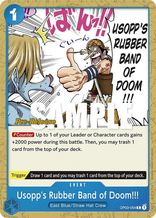 Usopp's Rubber Band of Doom!!! [Pillars of Strength Pre-Release Cards] - for just $2.70! 