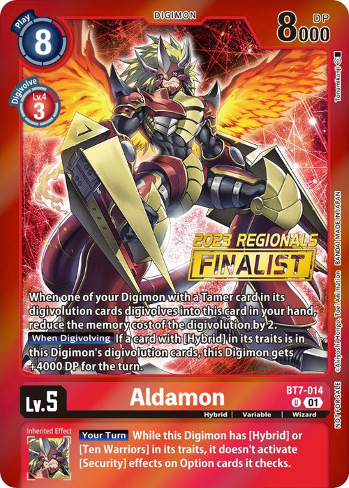 Aldamon [BT7-014] (2023 Regionals Finalist) [Next Adventure Promos] - Just $8.40! Shop now at Retro Gaming of Denver