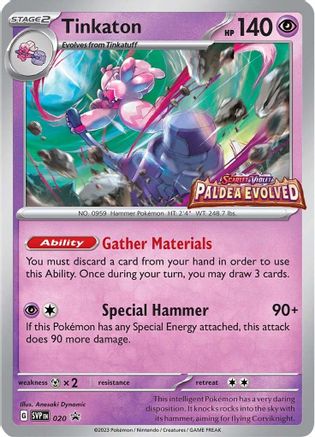 Tinkaton (Prerelease) 020 - SV Scarlet & Violet Promo Cards Holofoil - for just $1.70! 