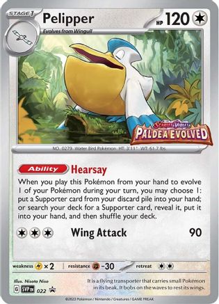 Pelipper 022 - SV Scarlet & Violet Promo Cards - Holofoil - for just $0.27! 