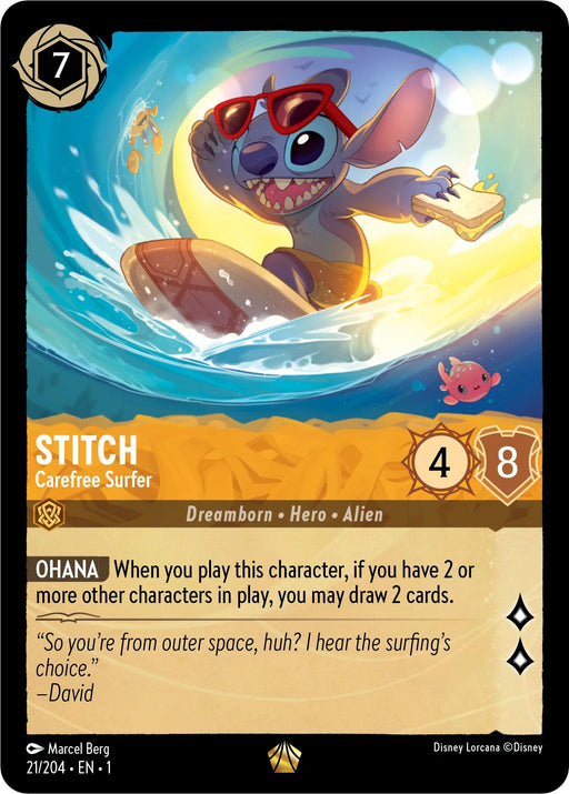 Stitch - Carefree Surfer (21/204) - The First Chapter - for just $1.56! 