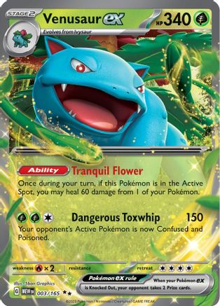Venusaur ex 003/165 - SV Scarlet & Violet 151 Holofoil - for just $0.78! 