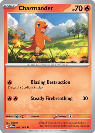 Charmander 004/165 - SV Scarlet & Violet 151 - for just $0.08! 