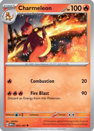 Charmeleon 005/165 - SV Scarlet & Violet 151 - for just $0.11! 