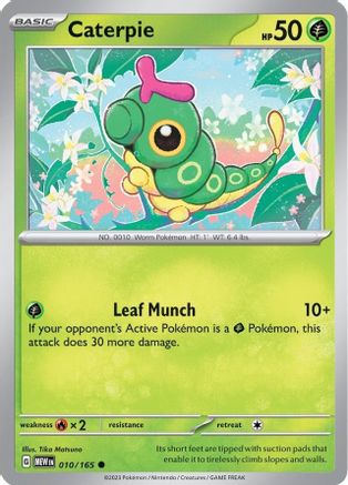 Caterpie 010/165 - SV Scarlet & Violet 151 - for just $0.08! 