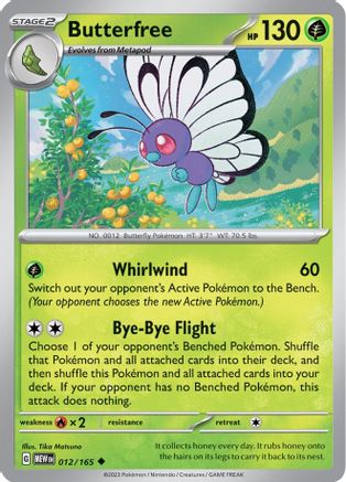Butterfree 012/165 - SV Scarlet & Violet 151 - for just $0.08! 