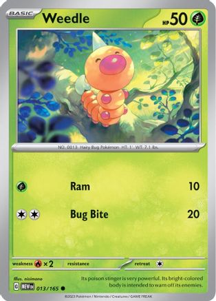 Weedle 013/165 - SV Scarlet & Violet 151 - for just $0.05! 