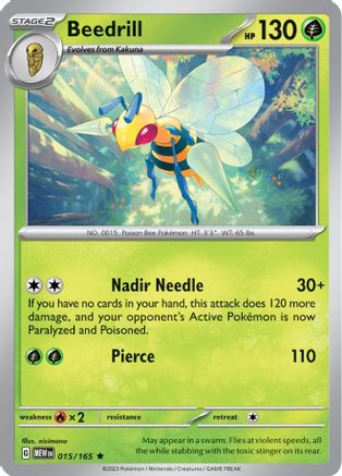 Beedrill 015/165 - SV Scarlet & Violet 151 Holofoil - for just $0.08! 