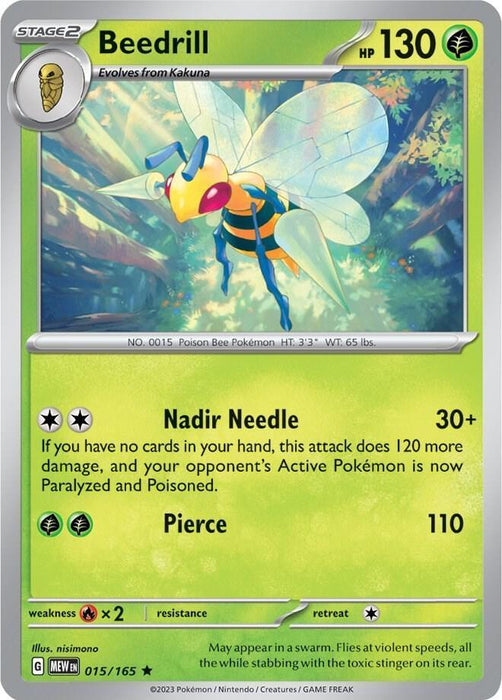Beedrill (015/165) [Scarlet & Violet: 151] - for just $0.15! 