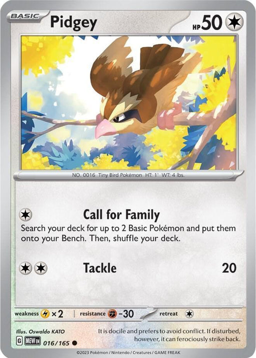 Pidgey (016/165) [Scarlet & Violet: 151] - for just $0.10! 