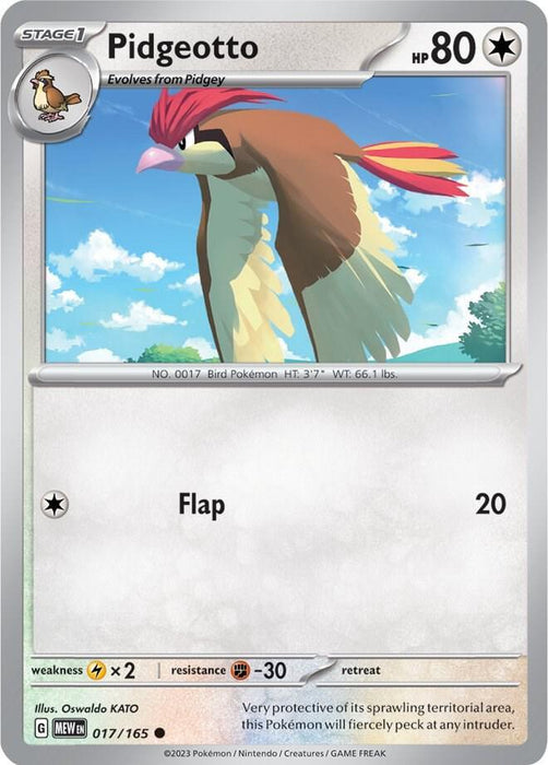 Pidgeotto (017/165) Scarlet & Violet: 151 - for just $0.10! 