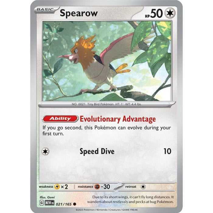 Spearow (021/165) [Scarlet & Violet: 151] - Just $0.05! Shop now at Retro Gaming of Denver