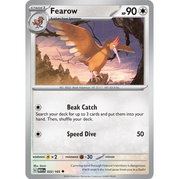 Fearow (022/165) [Scarlet & Violet: 151] - Just $0.04! Shop now at Retro Gaming of Denver