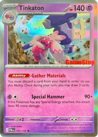 Tinkaton (GameStop Exclusive) 105/193 - Miscellaneous Cards & Products Holofoil - for just $3.81! 