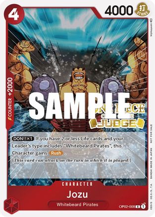 Jozu (Judge) (OP02-008) - One Piece Promotion Cards Foil - for just $1.32! 