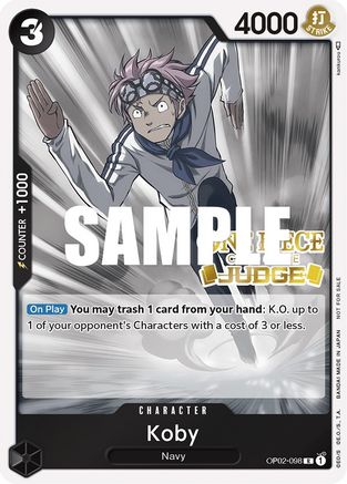 Koby (Judge) (OP02-098) - One Piece Promotion Cards Foil - for just $0.80! 
