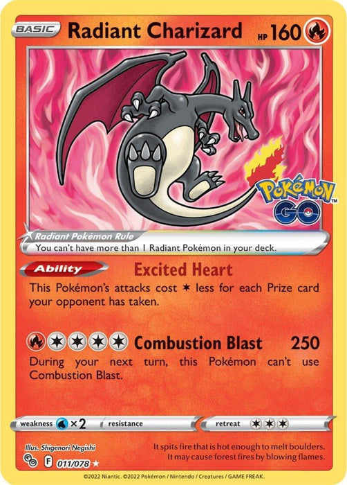 Radiant Charizard (011/078) [Pokémon GO] - for just $9.70! 