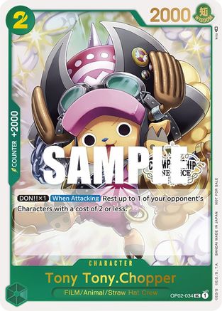 Tony Tony.Chopper (Store Championship Participation Pack) (OP02-034) - One Piece Promotion Cards Foil - for just $13.95! 