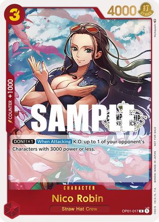 Nico Robin (Store Championship Participation Pack) (OP01-017) - One Piece Promotion Cards Foil - for just $26.13! 