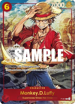 Monkey.D.Luffy (Store Championship Trophy Card) (P-001) - One Piece Promotion Cards Foil - for just $937.25! 