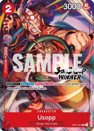 Usopp (3-on-3 Cup) [Winner] (OP01-004) - One Piece Promotion Cards - for just $189! 