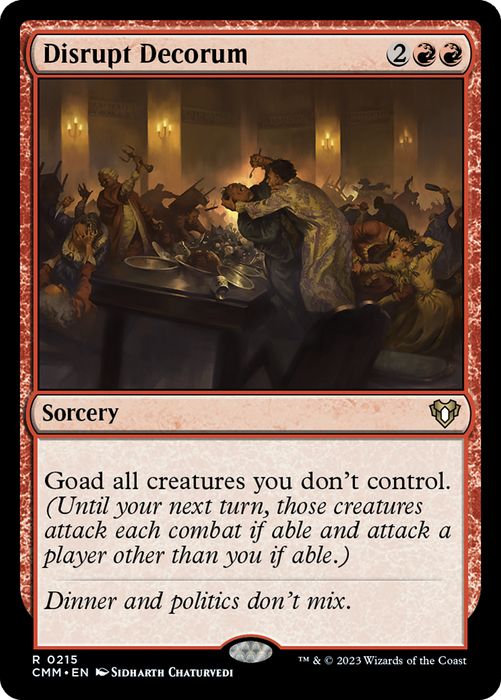 Disrupt Decorum (CMM-215) - Commander Masters - for just $1.33! 