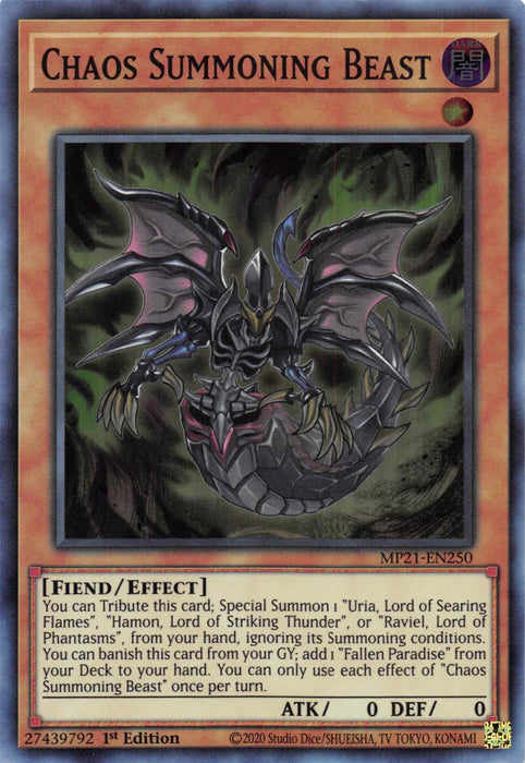 Chaos Summoning Beast [MP21-EN250] Super Rare - for just $0.10! 