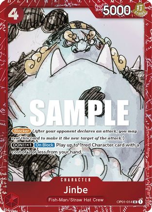 Jinbe (Premium Card Collection -ONE PIECE FILM RED Edition-) (OP01-014) - One Piece Promotion Cards Foil - for just $2.25! 