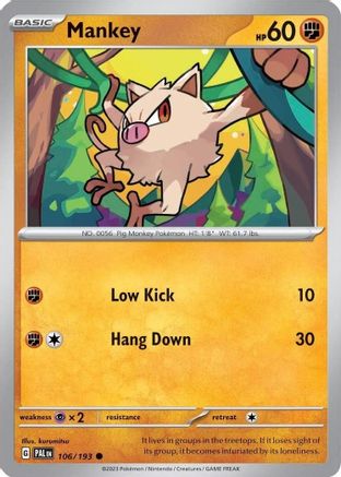 Mankey (Cosmos Holo) 106/193 - Miscellaneous Cards & Products Holofoil - for just $0.05! 