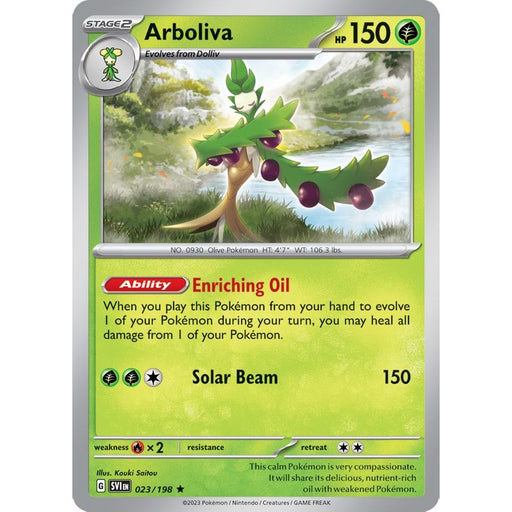 Arboliva (023/198) (Line Holo) [Scarlet & Violet: Base Set] - Just $1.45! Shop now at Retro Gaming of Denver