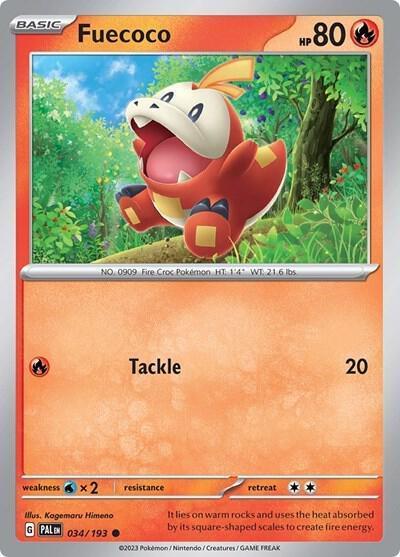 Fuecoco (034/193) (Theme Deck Exclusive) [Scarlet & Violet: Paldea Evolved] - for just $0.15! 