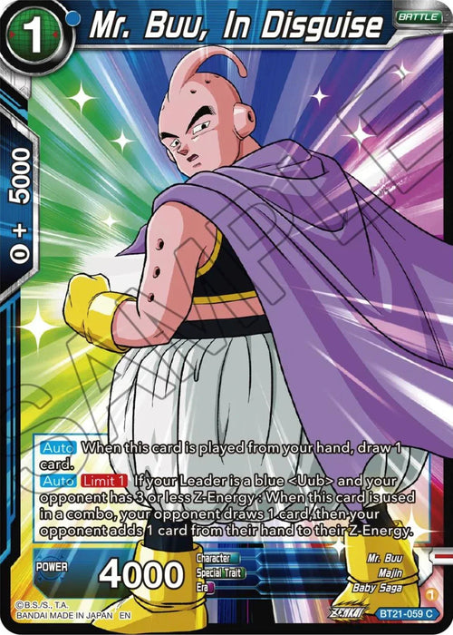Mr. Buu, In Disguise (BT21-059) [Wild Resurgence] - for just $0.10! 