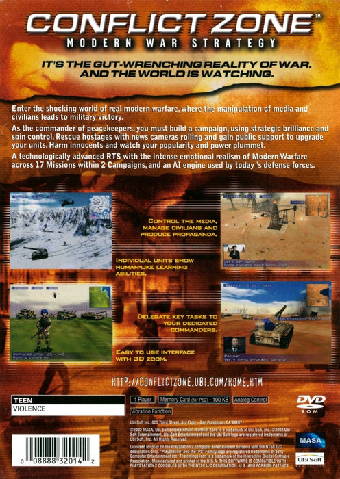 Conflict Zone: Modern War Strategy – PlayStation 2 (PS2) - for just $0! 