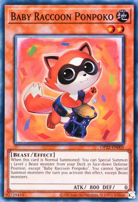 Baby Raccoon Ponpoko [OP22-EN005] Super Rare - for just $0.10! 