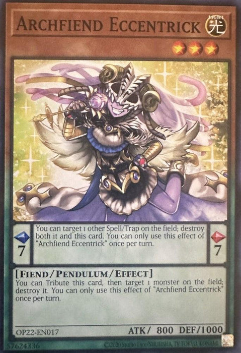 Archfiend Eccentrick [OP22-EN017] Common - for just $0.10! 