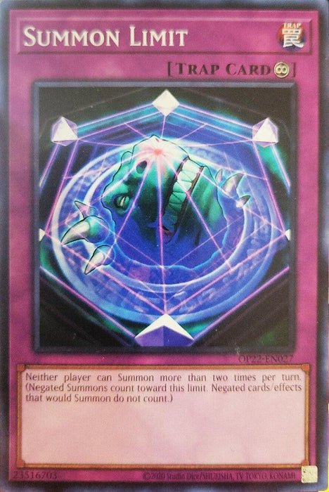 Summon Limit [OP22-EN027] Common - for just $0.10! 