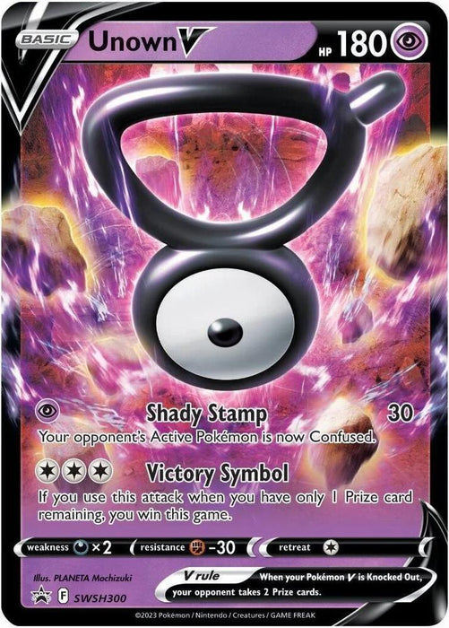 Unown V (SWSH300) [Sword & Shield: Black Star Promos] - for just $0.45! 