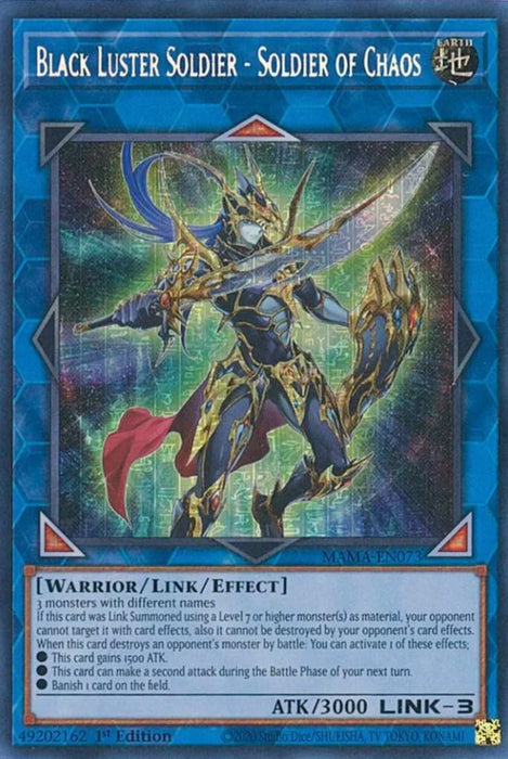 Black Luster Soldier - Soldier of Chaos [MAMA-EN073] Secret Pharaoh's Rare - for just $37.40! 