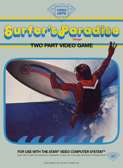 Surfer's Paradise But Danger Below! (Atari 2600) - for just $0! 
