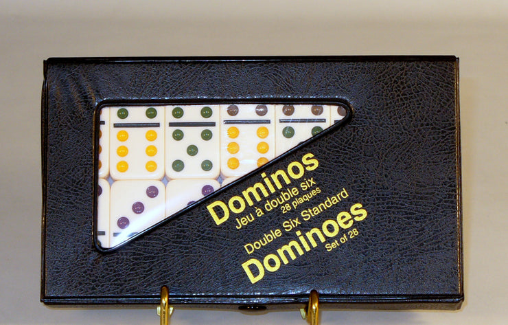Dominoes - Double 6 Color Dot Ivory Dominoes - for just $13.99! 