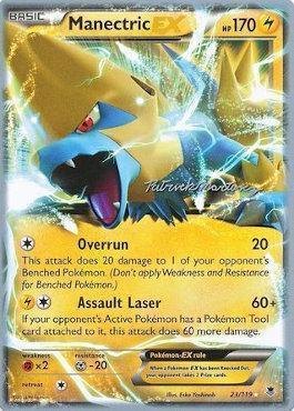 Manectric EX (23/119) (Punches 'n' Bites - Patrick Martinez) [World Championships 2015] - for just $0.75! 